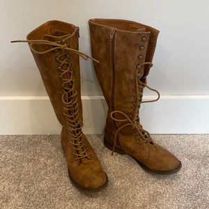 Knee High Lace Up Boots